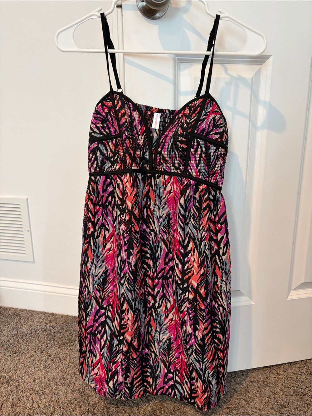 Colorful Spaghetti Strap Sun Dress